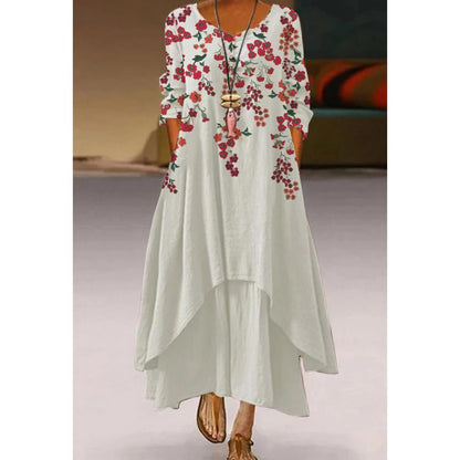 Artistic Floral Swing Dress by Sophie Laurie