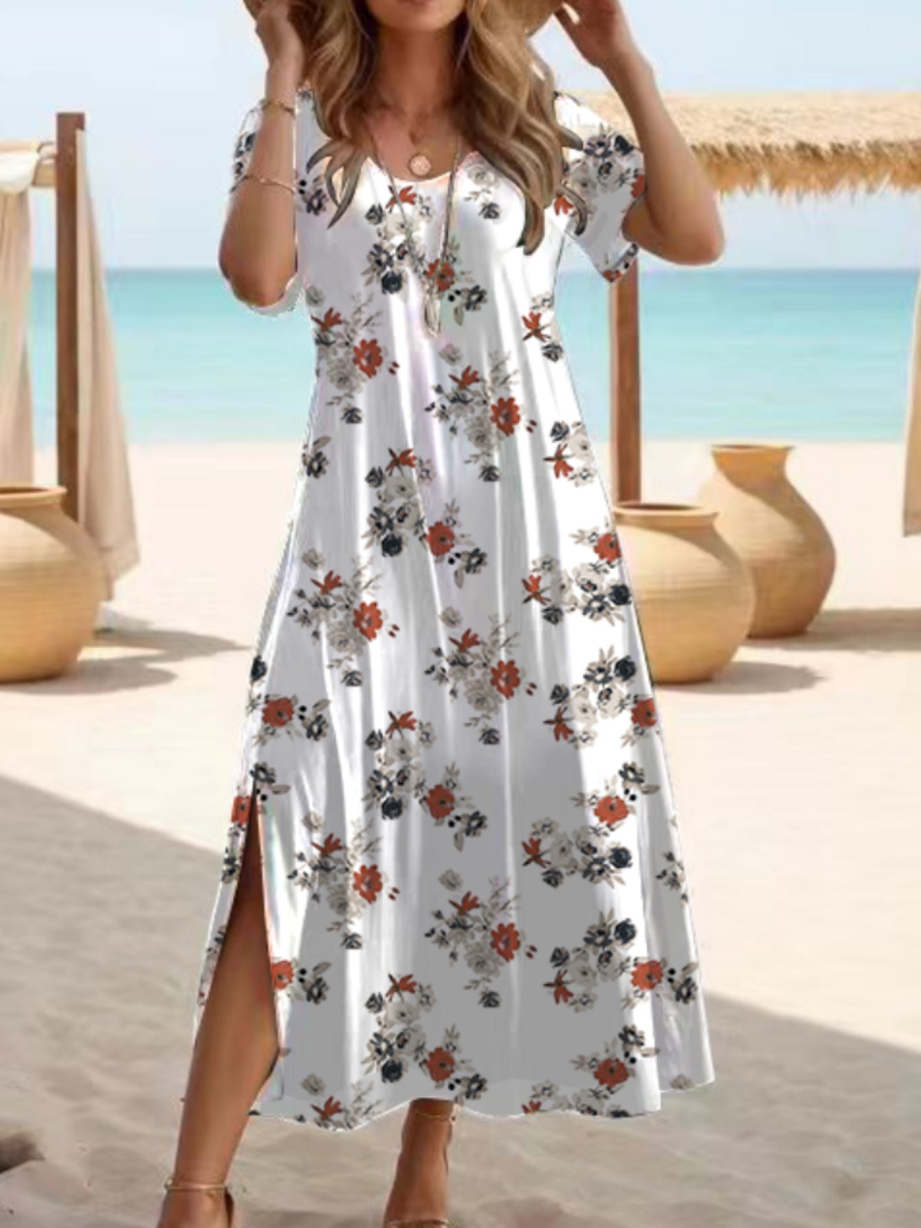 Elegant Slit Maxi Dress by Sophie Laurie