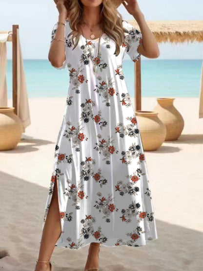 Elegant Slit Maxi Dress by Sophie Laurie
