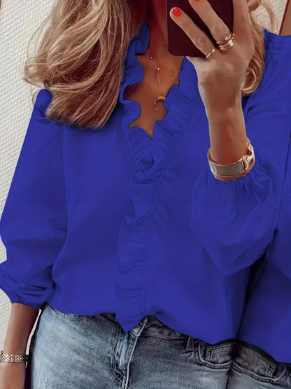 Ruffled Long Sleeve Blouse by Sophie Laurie