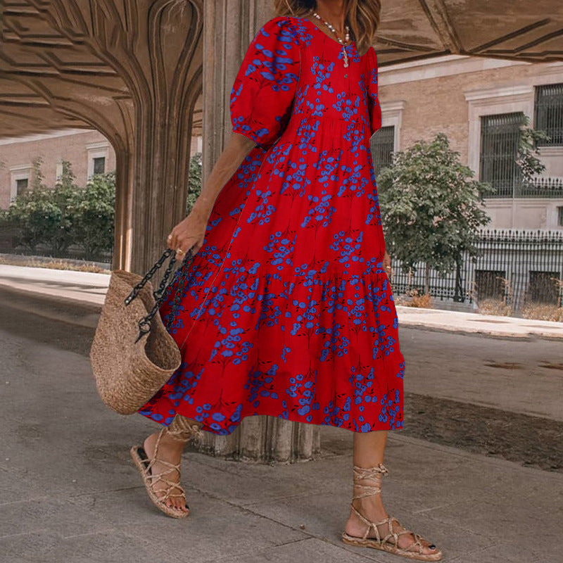 Floral Print Sophie Laurie Summer Midi Dress