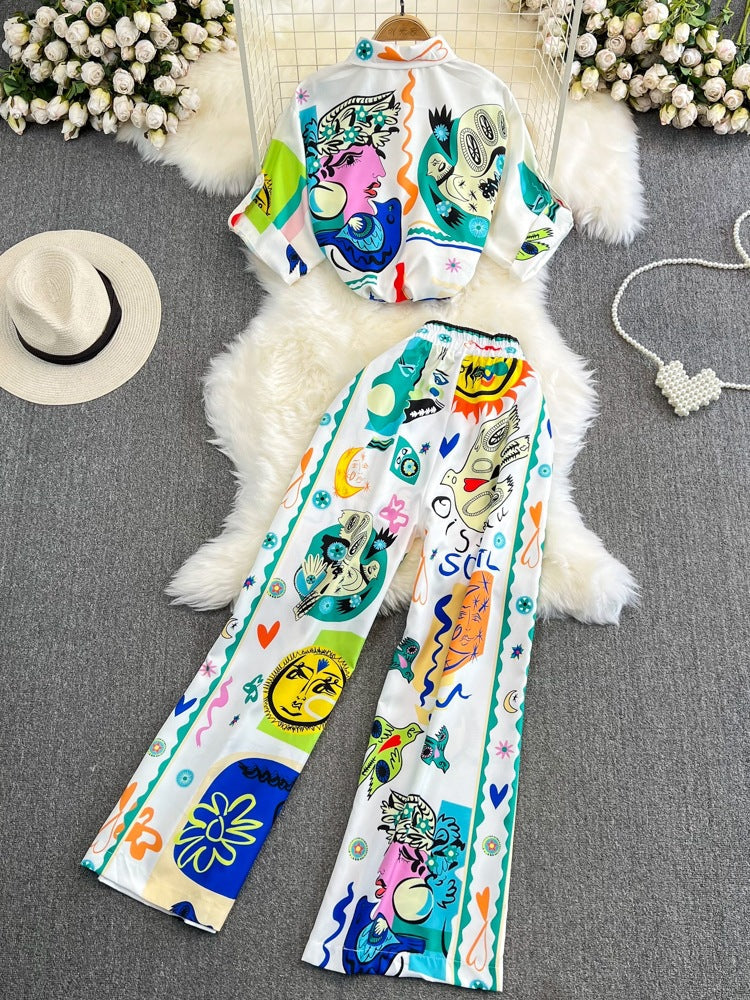 Vibrant Print Sophie Laurie Women's Loose Summer Set