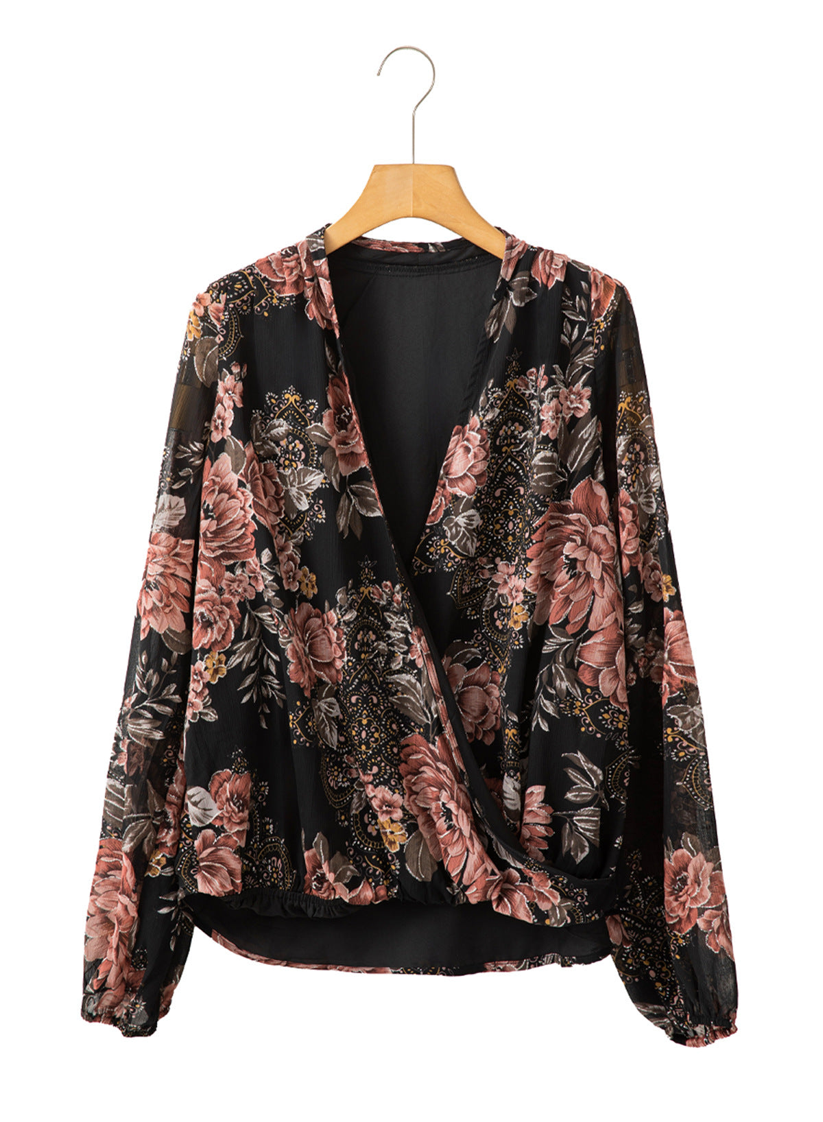 Floral Chiffon V-Neck Top Sophie Laurie