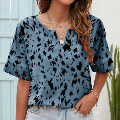 Printed V-Neck Everyday Top by Sophie Laurie