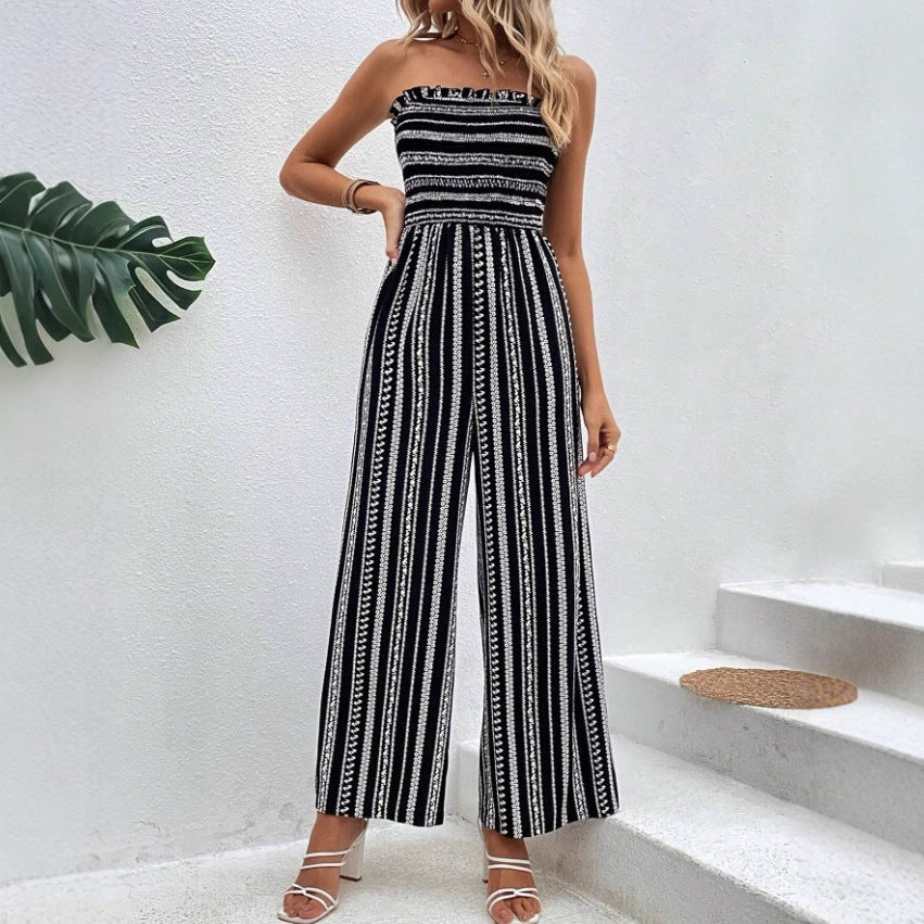 Chic Striped Sophie Laurie Tube Top Jumpsuit