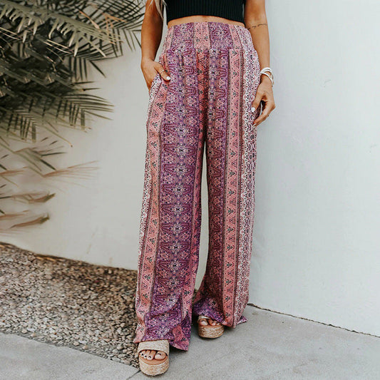 Boho Print Wide Leg Pants by Sophie Laurie