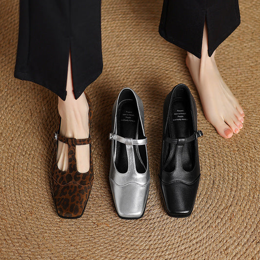 Vintage Leopard Chunky Pumps by Sophie Laurie