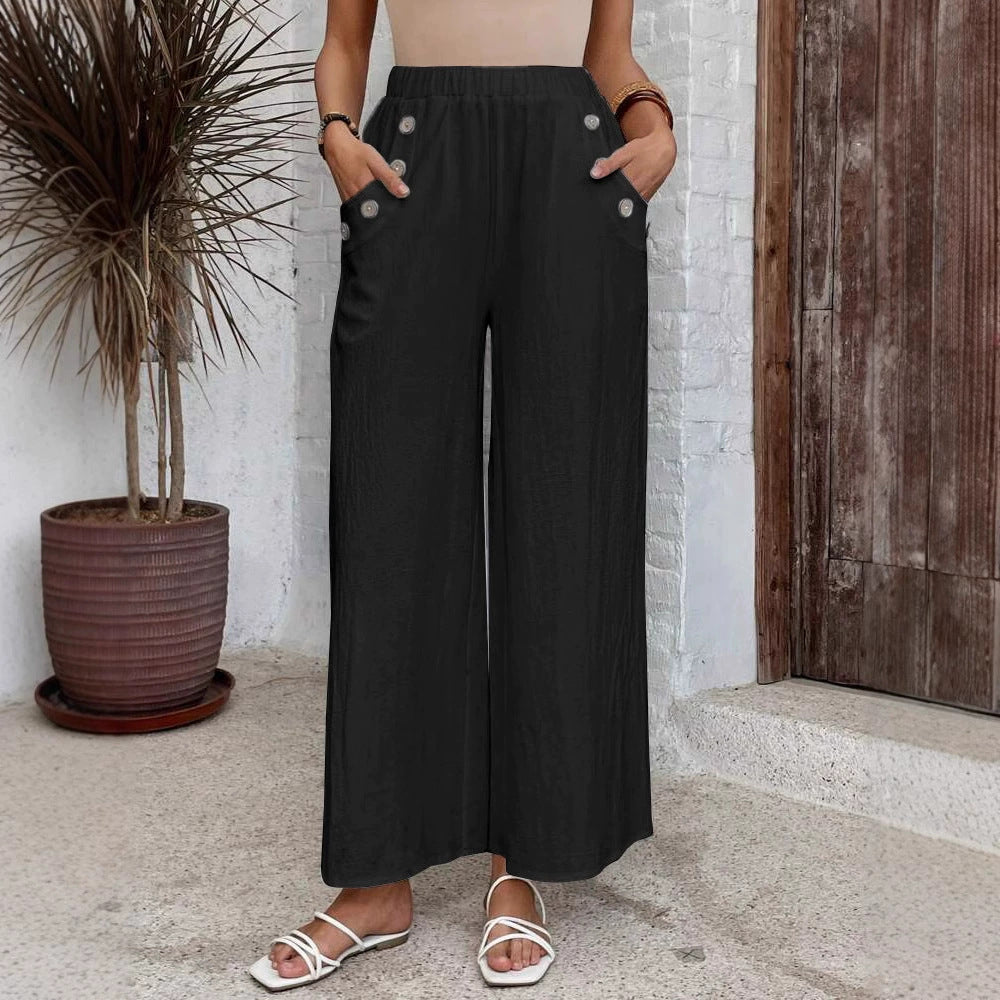 Relaxed High Waist Wide-Leg Pants by Sophie Laurie
