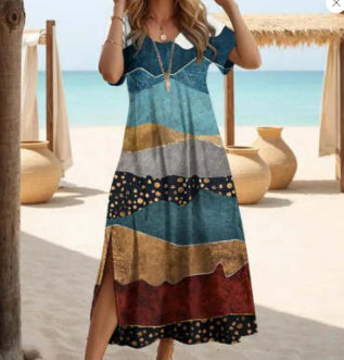 Elegant Slit Maxi Dress by Sophie Laurie