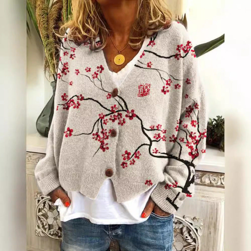 Vibrant Abstract Sophie Laurie Casual Cardigan