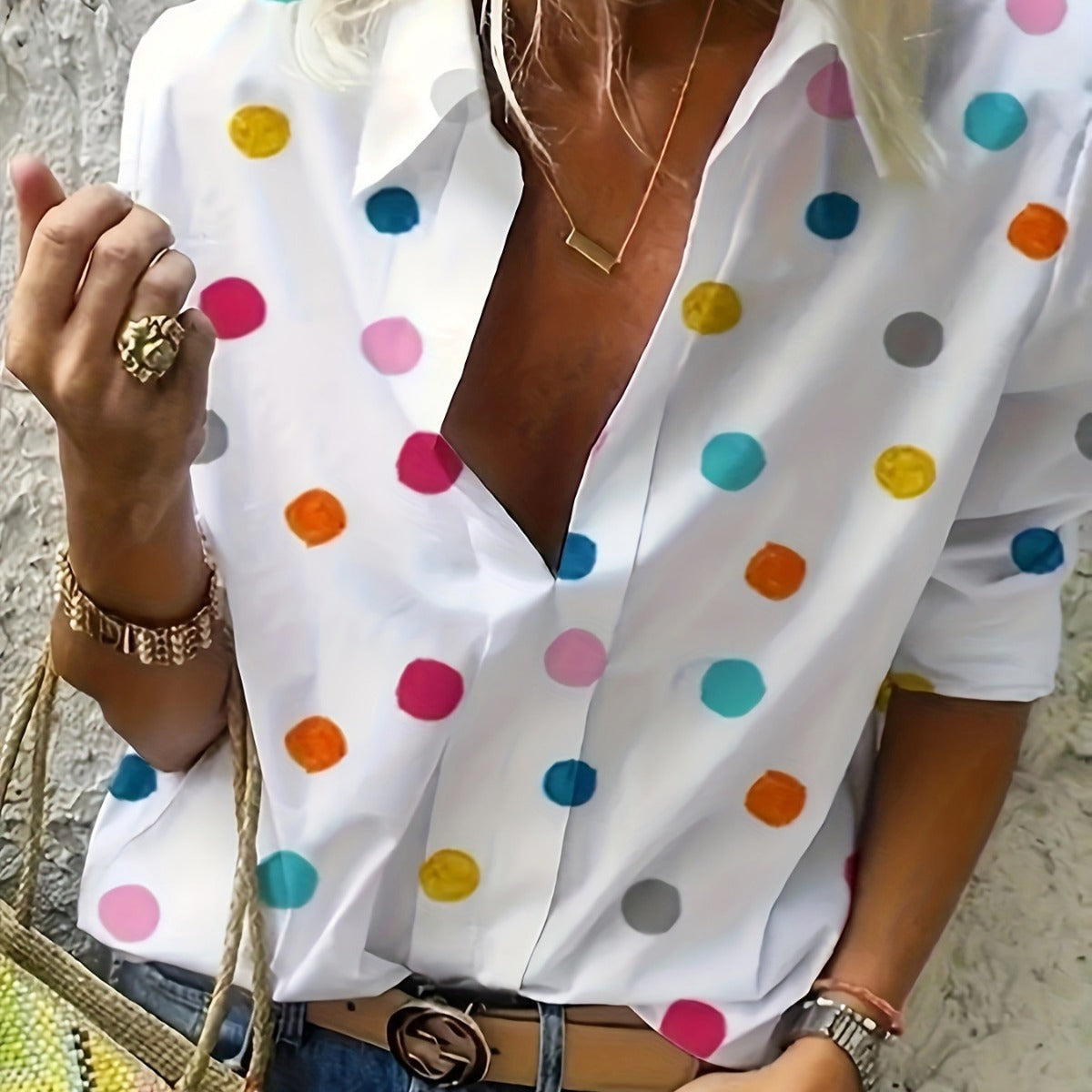Playful Polka Dot Sophie Laurie Everyday Blouse