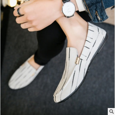 Striped Canvas Loafers Sophie Laurie Men's Shoes