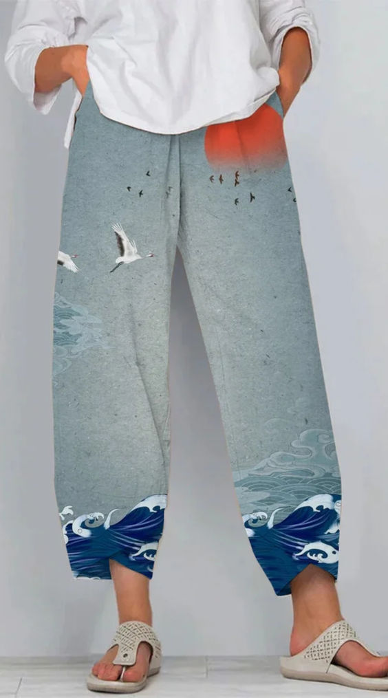 Artful Linen Sophie Laurie 3D Pattern Pants