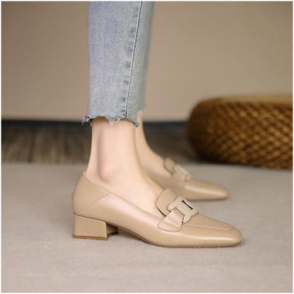 Elegant Sophie Laurie Chunky Heel Loafer Pumps