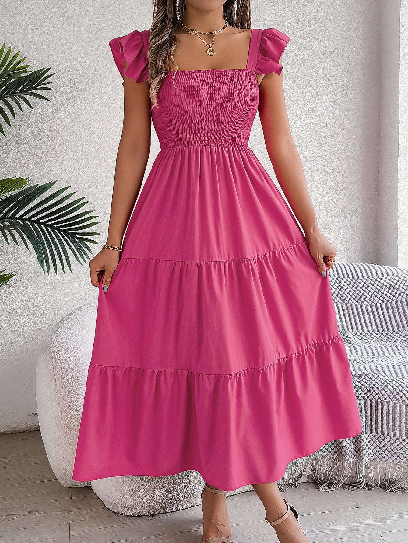 Elegant Sophie Laurie Sleeveless Midi Summer Dress