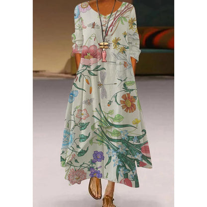 Artistic Floral Swing Dress by Sophie Laurie
