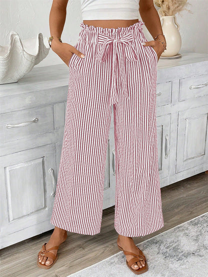 Striped Straight-Leg Pants by Sophie Laurie