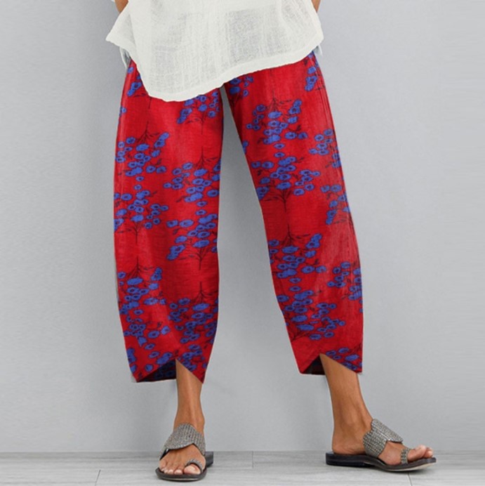 Retro Floral Wide Leg Pants Sophie Laurie