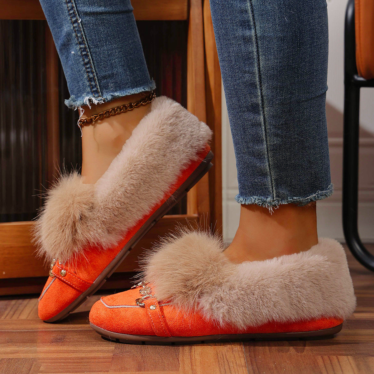 Velvet Plush Loafers by Sophie Laurie