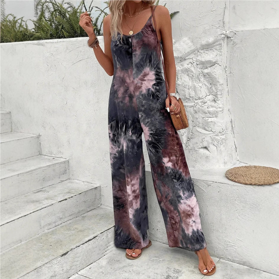 Chic Printed Sleeveless Jumpsuit by Sophie Laurie