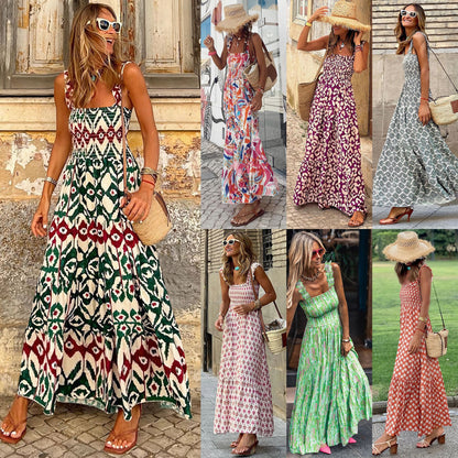Elegant Floral Strap Dress by Sophie Laurie