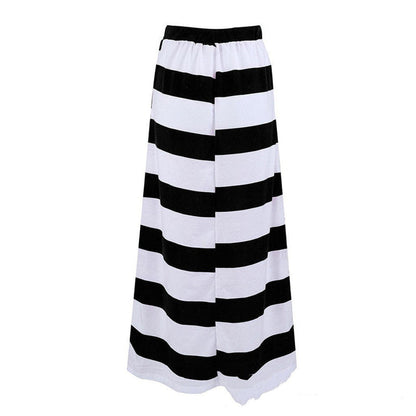 Striped Cotton A-Line Skirt by Sophie Laurie